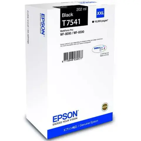 Tusz Epson T7541 XXL do WorkForce Pro WF-8590DWF  | 10000 str. | 202 ml | black